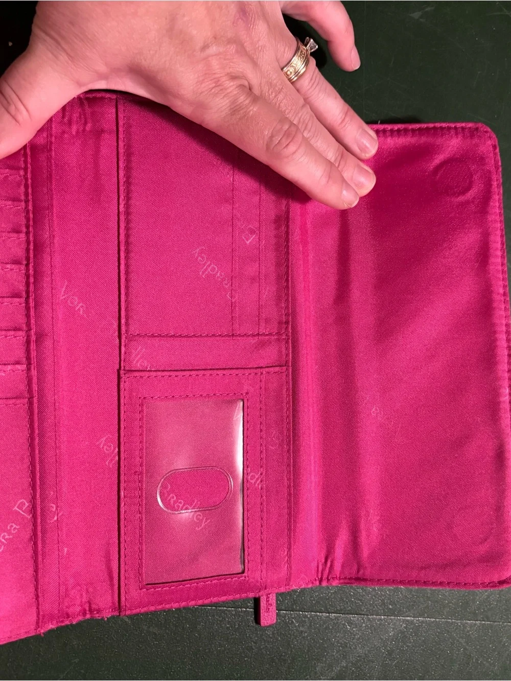 Vera Bradley Quilted Hot Pink Paisley wallet - Picture 4 of 5
